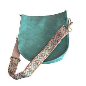 NWT Ahdorned Crossbody Satchel in Turquoise